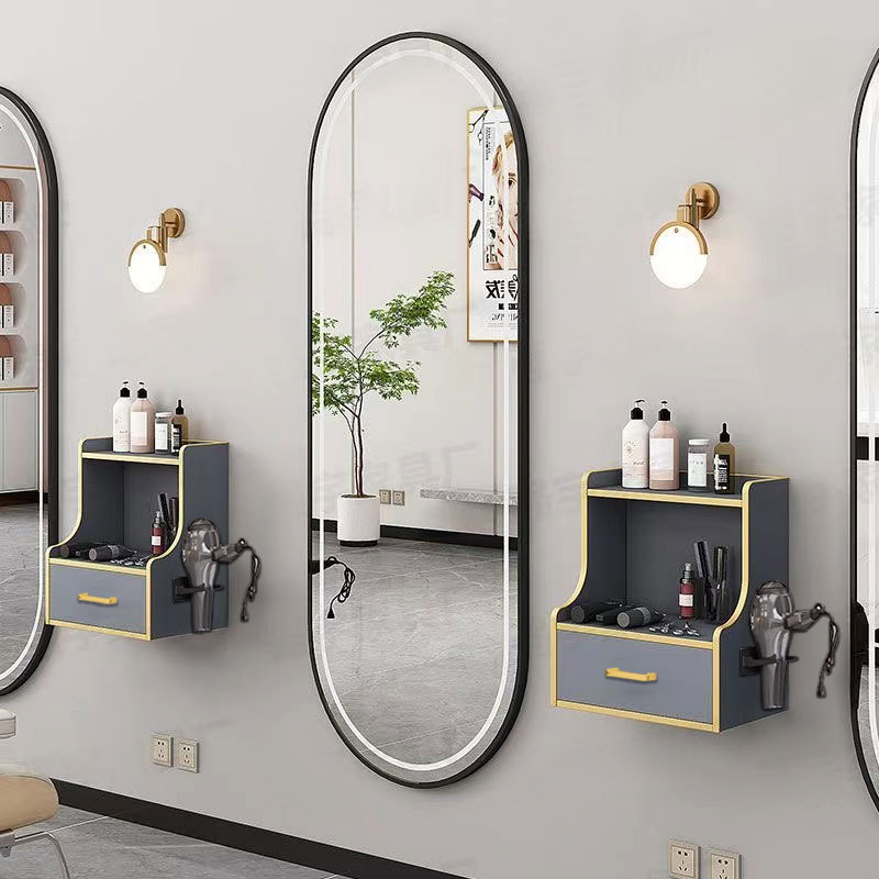 Barbería tipo pared armario de herramientas para salón de belleza especial barbería estante multifuncional tablero de herramientas de salón de belleza