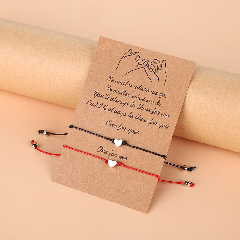 6g Weight No Inlaid Inlay Material Bracelets Classification Simple Style Heart Alloy No Inlaid Couple Bracelets