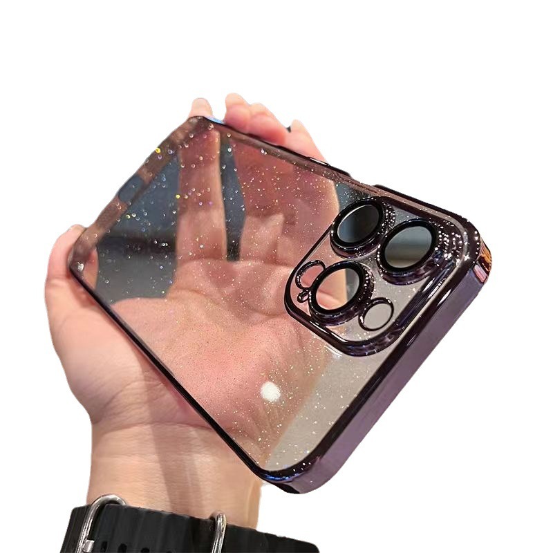 iPhone17超薄PCグリッター非黄変対応 Apple 16PROMAXスマホケース 15高透明シンプル14ハード|undefined