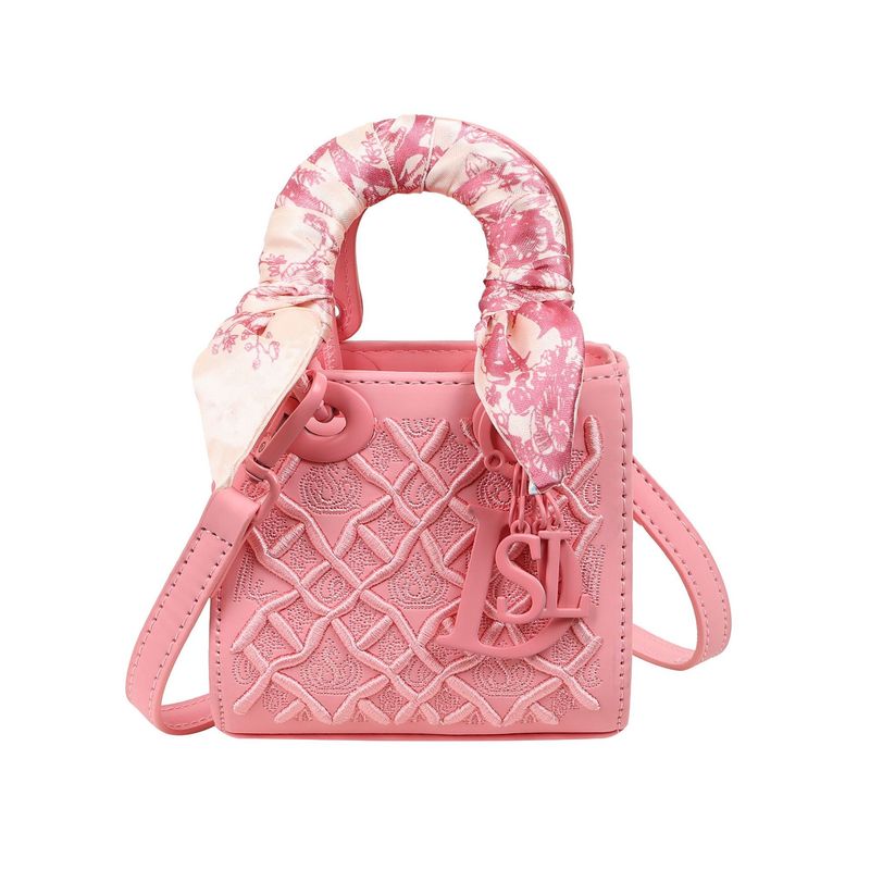 重工業刺繍多用途ダイアナ妃バッグ新しいファッションシルクスカーフハンドバッグ女性のハイエンドショルダーメッセンジャーバッグクロスボーダー|undefined