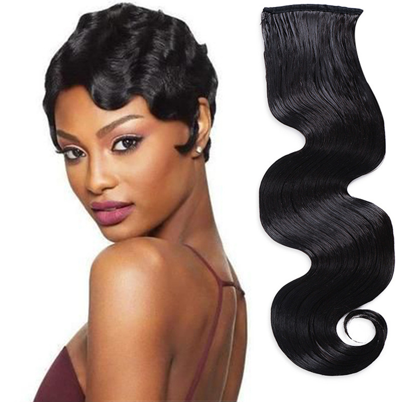 Ancient costume wig bangs cheongsam in the Republic of China Shanghai hand push corrugated retro big wave fake bangs wholesale