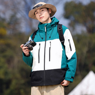 Spring and Autumn Niaojia Thin Outdoor Jackets for Men and Women Multi-Color Two-Open Outdoor Jackets Large Size Hooded Windproof and Waterproof