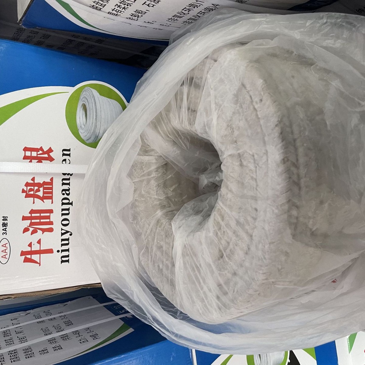 定制牛油盘根 包邮 抗磨损农机船用白色油浸牛油盘根