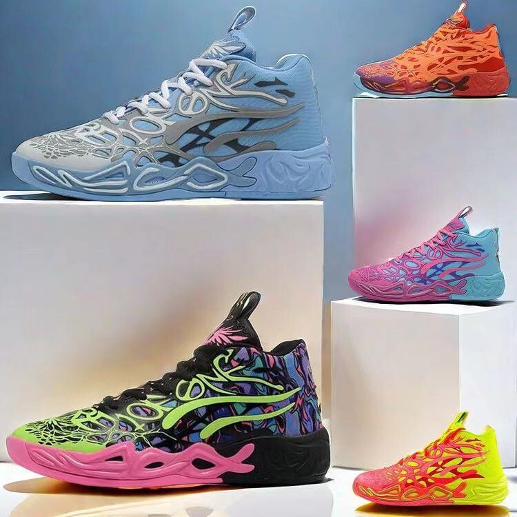 MB. 04 three ball 4 generation basketball shoes student shock absorption rebound wear-resistant practical lightweight breathable men's and women's sneaker