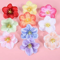 国境を越えた人気の造花ヘアピンチューリップの花のヘアピンサイドフラワーバングクリップ海辺の休暇の写真撮影ヘアアクセサリー