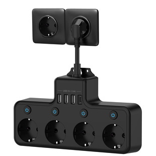 European Standard Short-Line 4-Hole USB Power Strip German Standard Multi-Function Socket