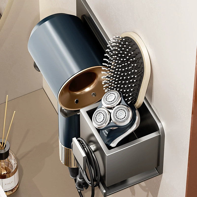 Подставка для фена Dyson без сверления, настенный держатель для ванной, полка для хранения фена, крепление для вентиляционного шланга