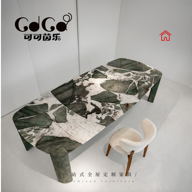 Light Luxury Marble Dining Table Designer Modern High-End Villa Living Room Hotel Project Villa Table