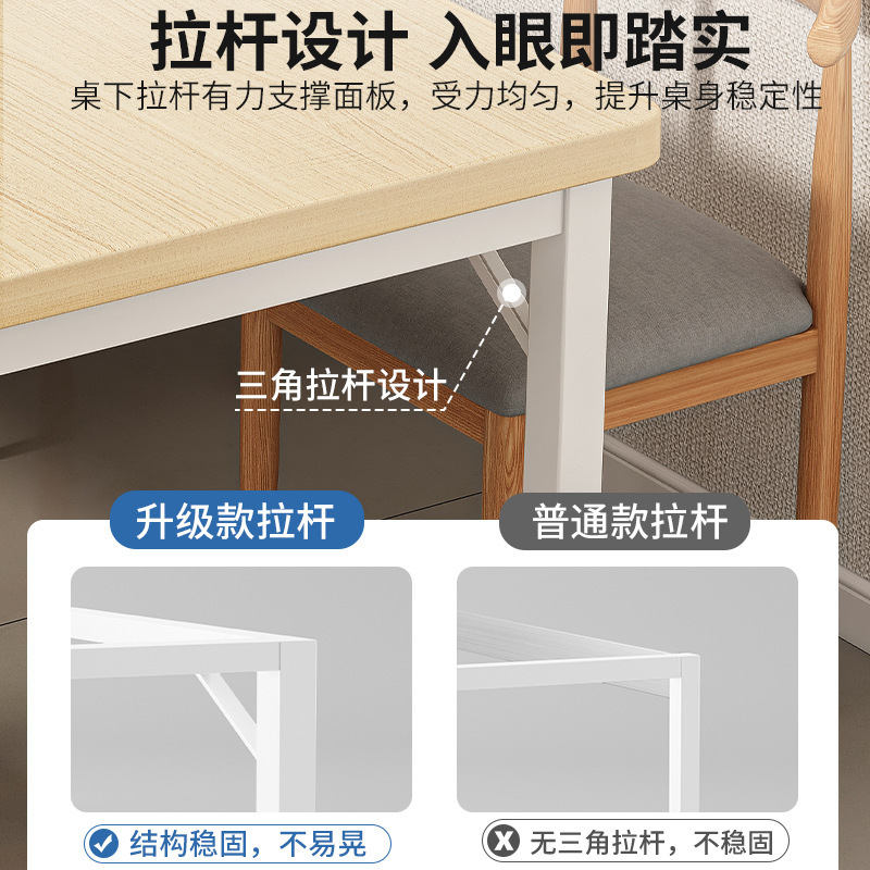 Mesa de comedor simple para hogares pequeños, mesa de comedor simple moderna, mesa de comedor rectangular para habitaciones de alquiler, combinación de mesa de comedor y silla