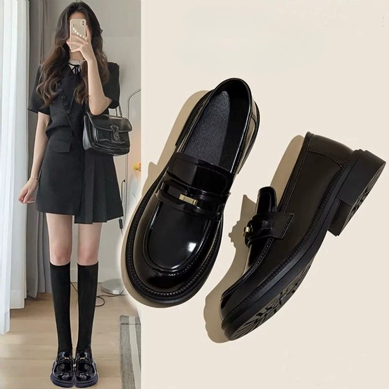 Женские туфли Мэри Джейн весна и лето 2024 новая маленькая кожаная обувь