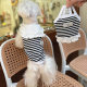 25 spring and summer new pet couple striped shirt pet clothes dog cat universal cotton sweater