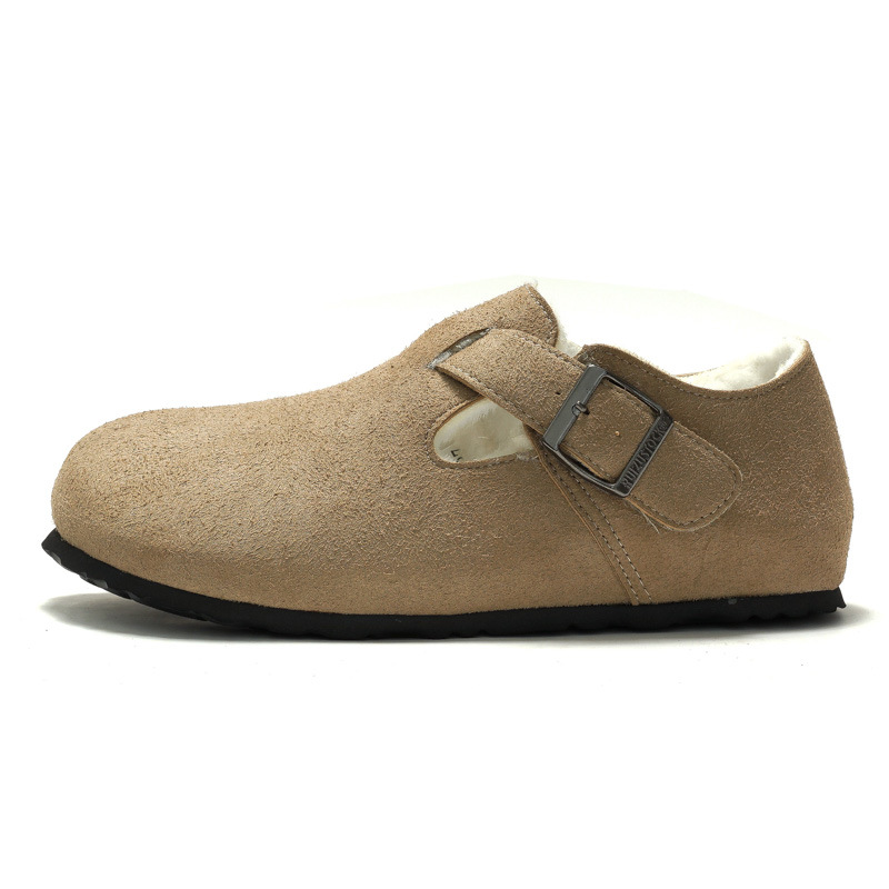 RUIZUSTOCK Autumn Winter Women's Furry Men's Cork Casual Suede Microfiber Outdoor Cotton Shoes_vogvips.com