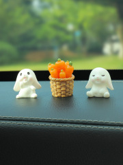 Car ornament 2023 new small rabbit car center console electric car interior decoration for women New Year car decoration for women