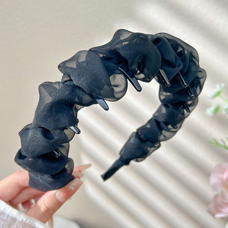 新しいレトロなラインストーンツイストヘッドバンド、ハイエンドでエレガントなヘッドバンド、ヘアピン、女性用インターネットセレブスタイルのつば広ヘアプレス洗顔フープ|undefined