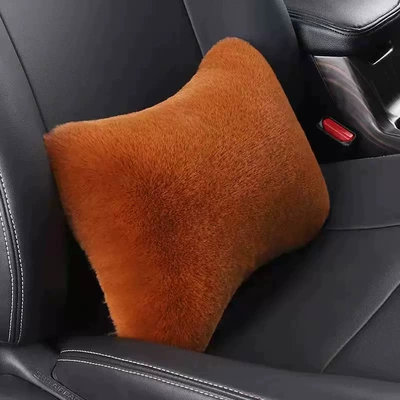 Headrest, Car Interior Supplies, Cervical Spine Pillow - plush-waist-support-brown-one