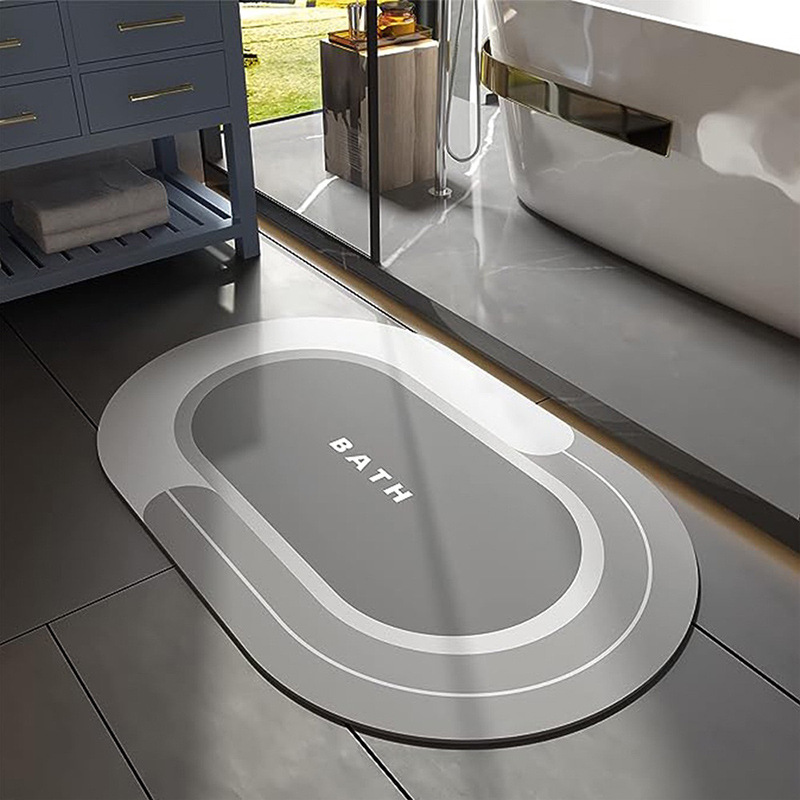 Absorberende antislip badmat van zachte diatomeeënaarde_voghion.com