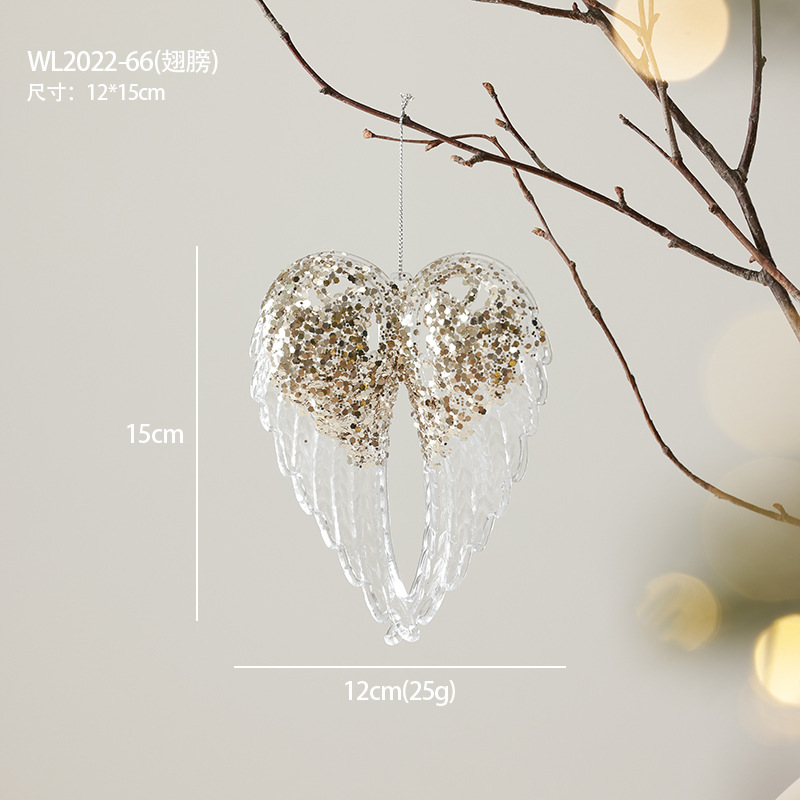 Decoraciones de árbol de Navidad ventana escenario de decoración accesorios colgante acrílico transparente flocos de nieve guirnaldas bolsas de regalo colgante