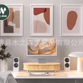 北欧木质电视柜实木简约影音柜客厅小户型复古白橡木储物柜