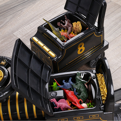 Large track toy car children's electric train can seat two people baby toddler sliding educational battery car