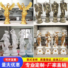 大型玻璃钢四季神丘比特天使武士雕像欧式户外庭院装饰雕塑