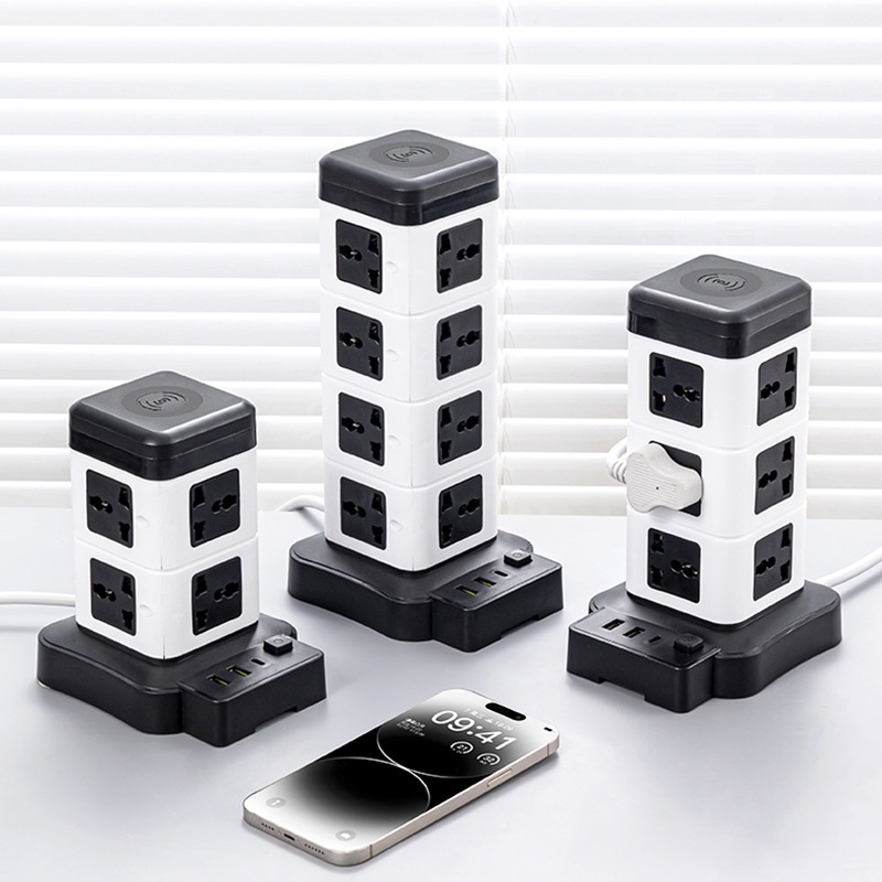 Exportación de comercio exterior transfronteriza torre vertical inalámbrica de escritorio USB TYPE-C socket