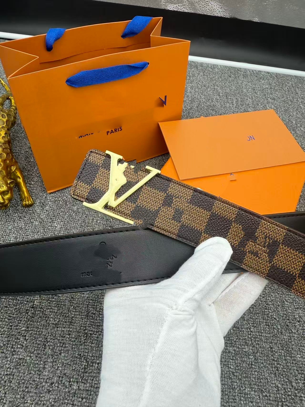 Cinturón para Hombre 4.0 cm de Piel de Vaca de Dos Capas con Hebilla Lisa para Uso Casual image 54