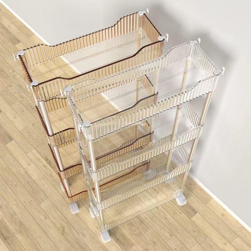 Bathroom Gap Storage Rack Floor-Standing Organizer for Narrow Gaps Next to the Toilet, Toilet Cosmetics Trolley Type