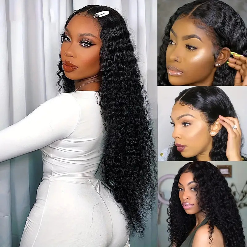 Front Lace Wig Women's Mid-length small curly long curly hair fluffy natural full head cover Front Lace Wig Front Lace Wig Women's Mid-length small curly long curly hair fluffy natural full head cover Front Lace Wig