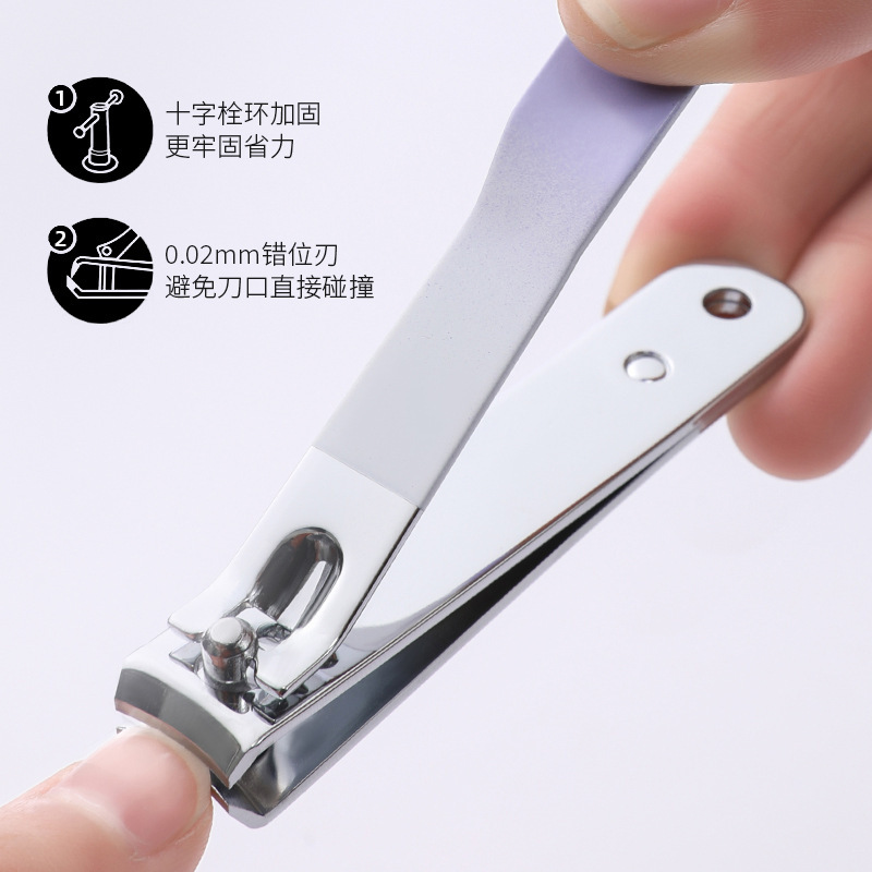 New gradient color nail clippers four-piece set nano rubbing nail clippers set high color value nail clippers factory straight hair