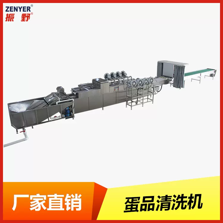 【畅销款】深圳振野双排潜水上蛋鸡蛋皮蛋清洗机洗蛋机鸭蛋清洗机