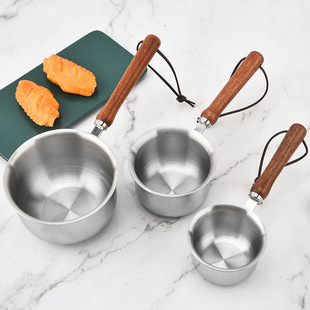 Three-layer Composite Steel Outdoor Oil Splashing Pot Thickened Kitchen Oil Splashing Pot Rosewood Household Mini Hot Oil Splashing Pot