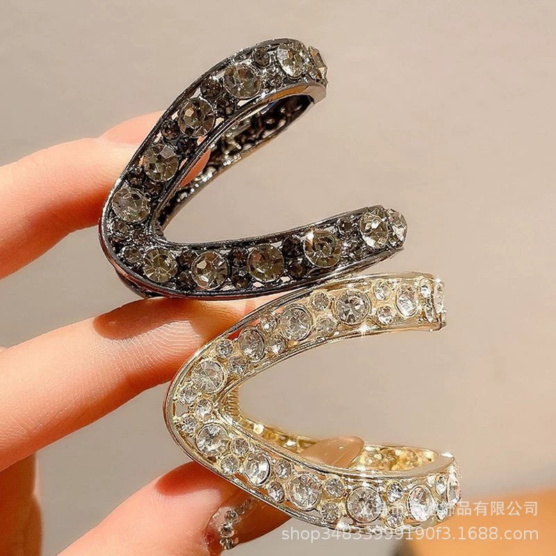 Высокий хвощ фиксированный артефакт захватывает большой объем волос и меньше сети красный новый металлический V-образный расширенный сенсорный зажим для волос головной убор