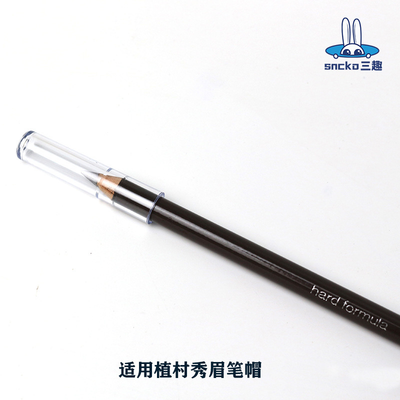 Sanqushi Compatible Japanese Shichinuki Eyebrow Pencil Cap Pencil Cover Pencil Protector Cap Set Eyebrow Pencil Extender Transparent