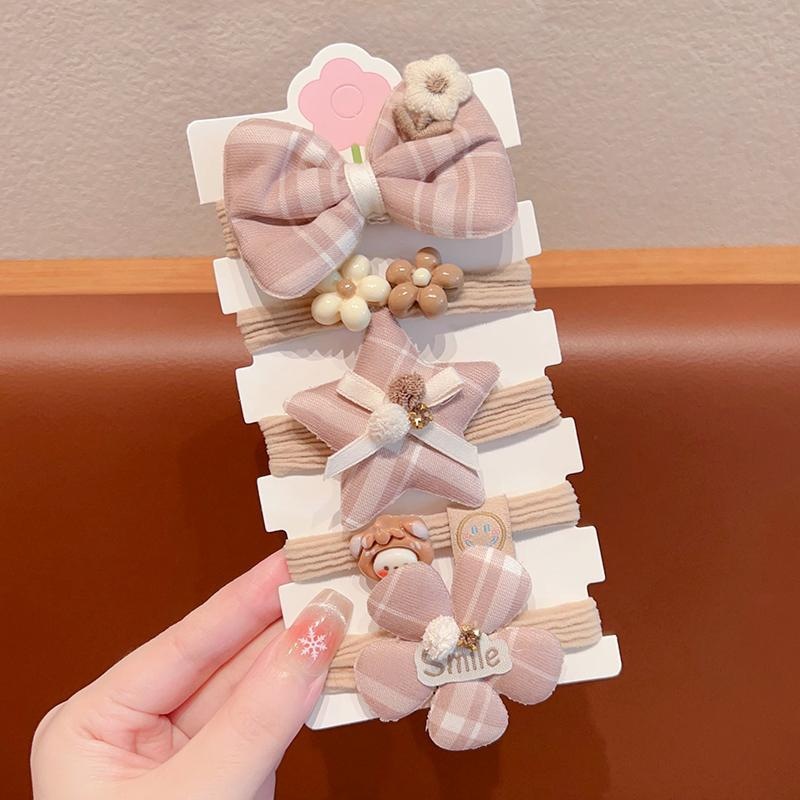 2024 nuevo otoño y invierno adorable diario versátil anillo de cabello de niña cuerda de cabeza dulce curry cola de caballo no daña joyas de cabello
