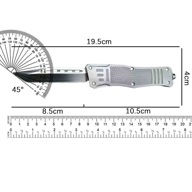屠夫多功能直刀高硬度户外随身折刀野外求生防身小刀便携黑色战术