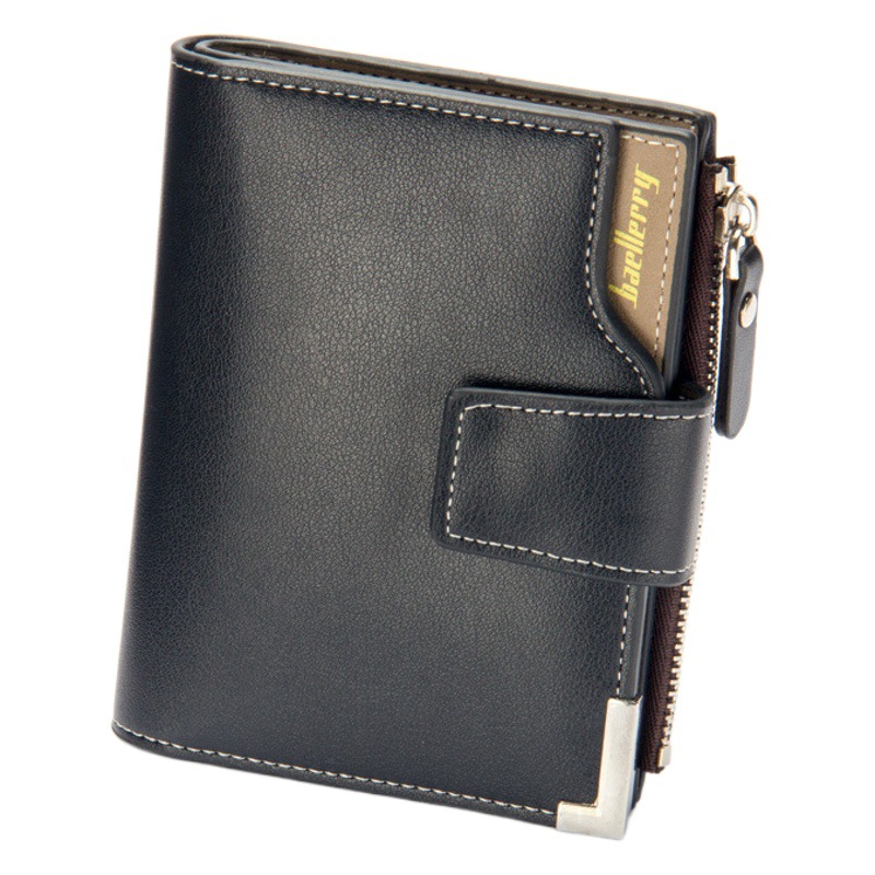 New Cross-Border Men's Short Casual Leather Men's Wallet Boys Multi-Functional Zipper Wallet Coin Purse Wholesale