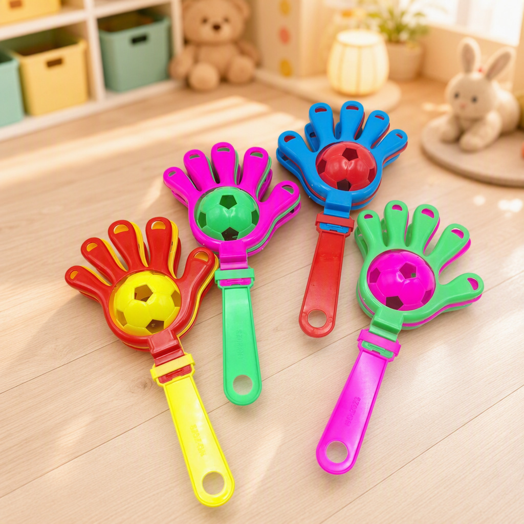 Football Palm Shoot Parent-Child Hand Shoot Football Rattle Early Education Enlightenment Musical Instruments Push Gifts to Coax Baby Toys