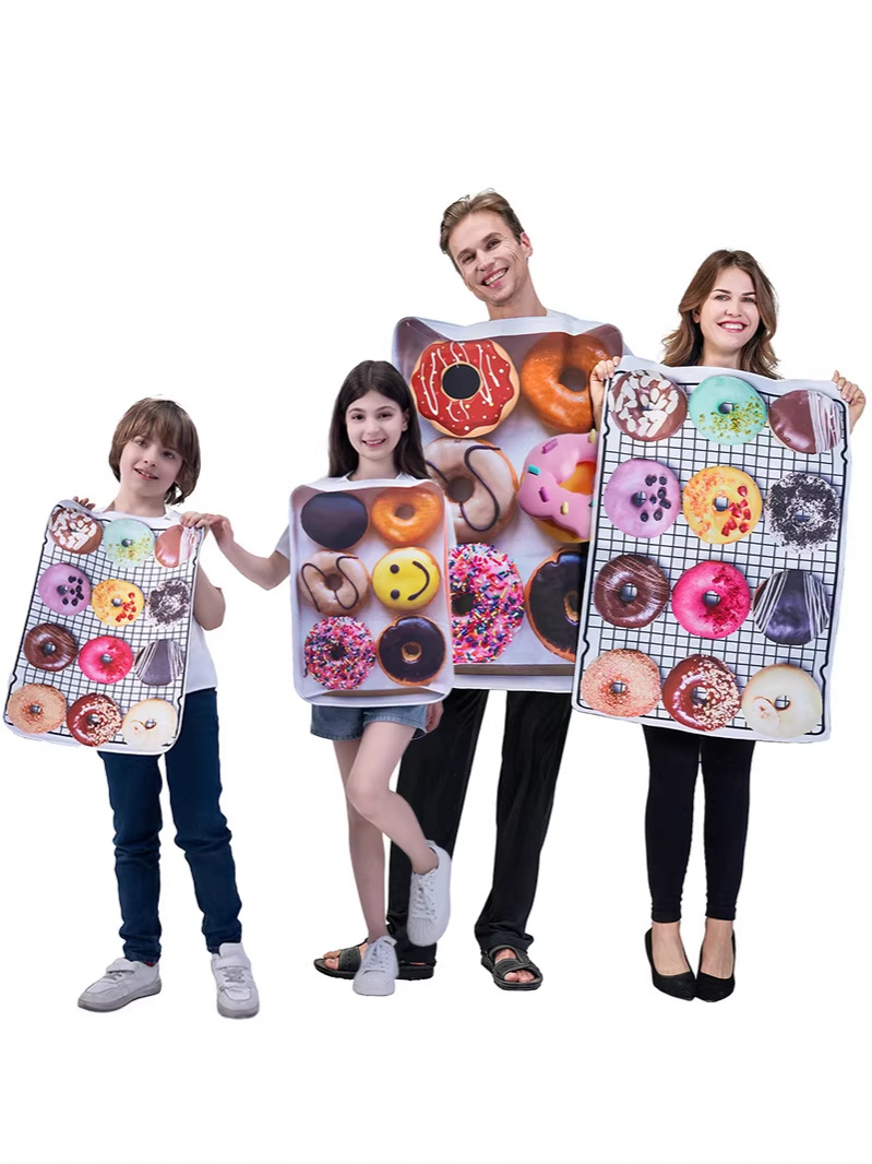 Halloween Adulto Niños Gays Funny Donuts Disfraces Parodia Comida COS Fiesta Show