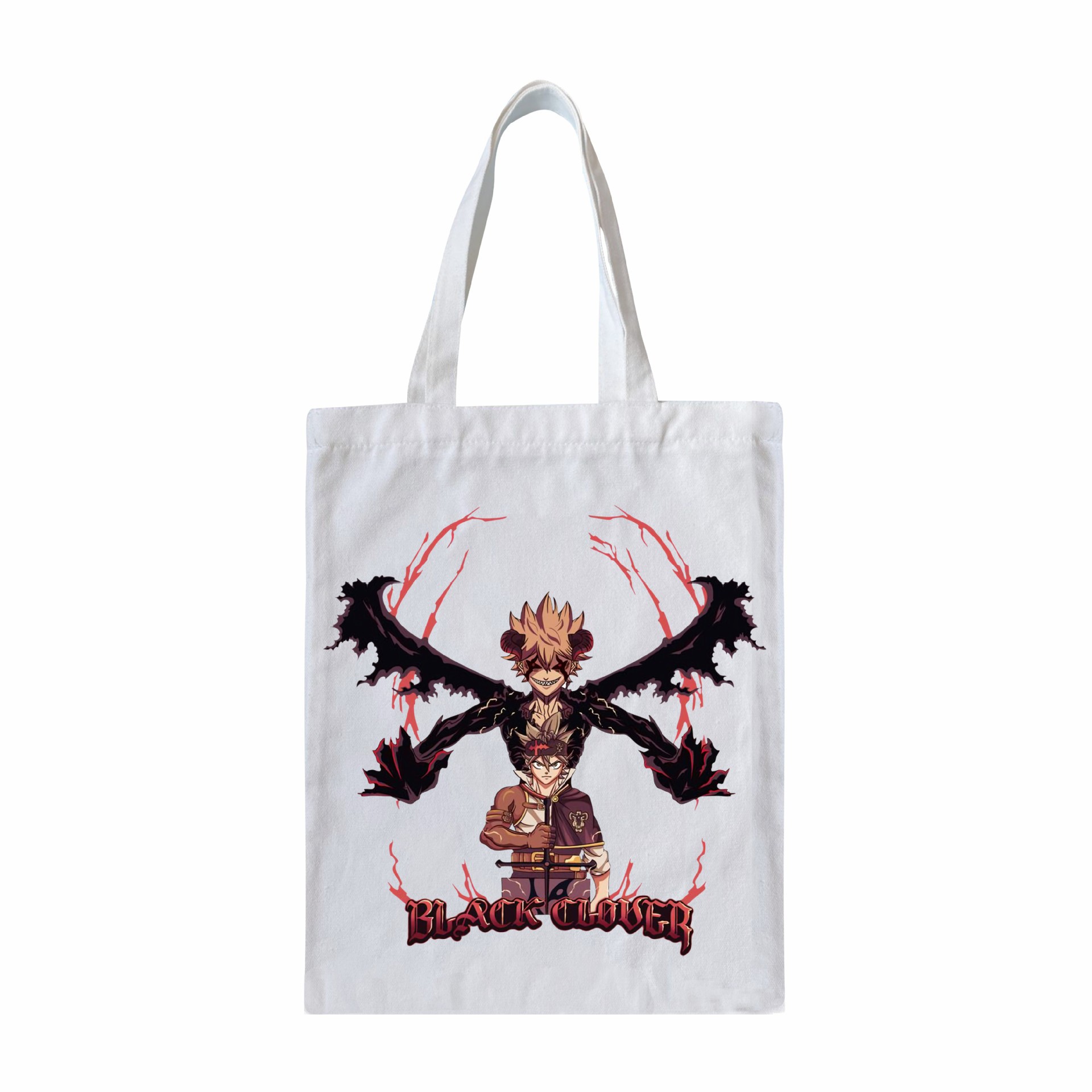 2024 nuevo Black Clover negro trébol de cuatro hojas anime lona compras para hombres y mujeres bolso de salida para estudiantes