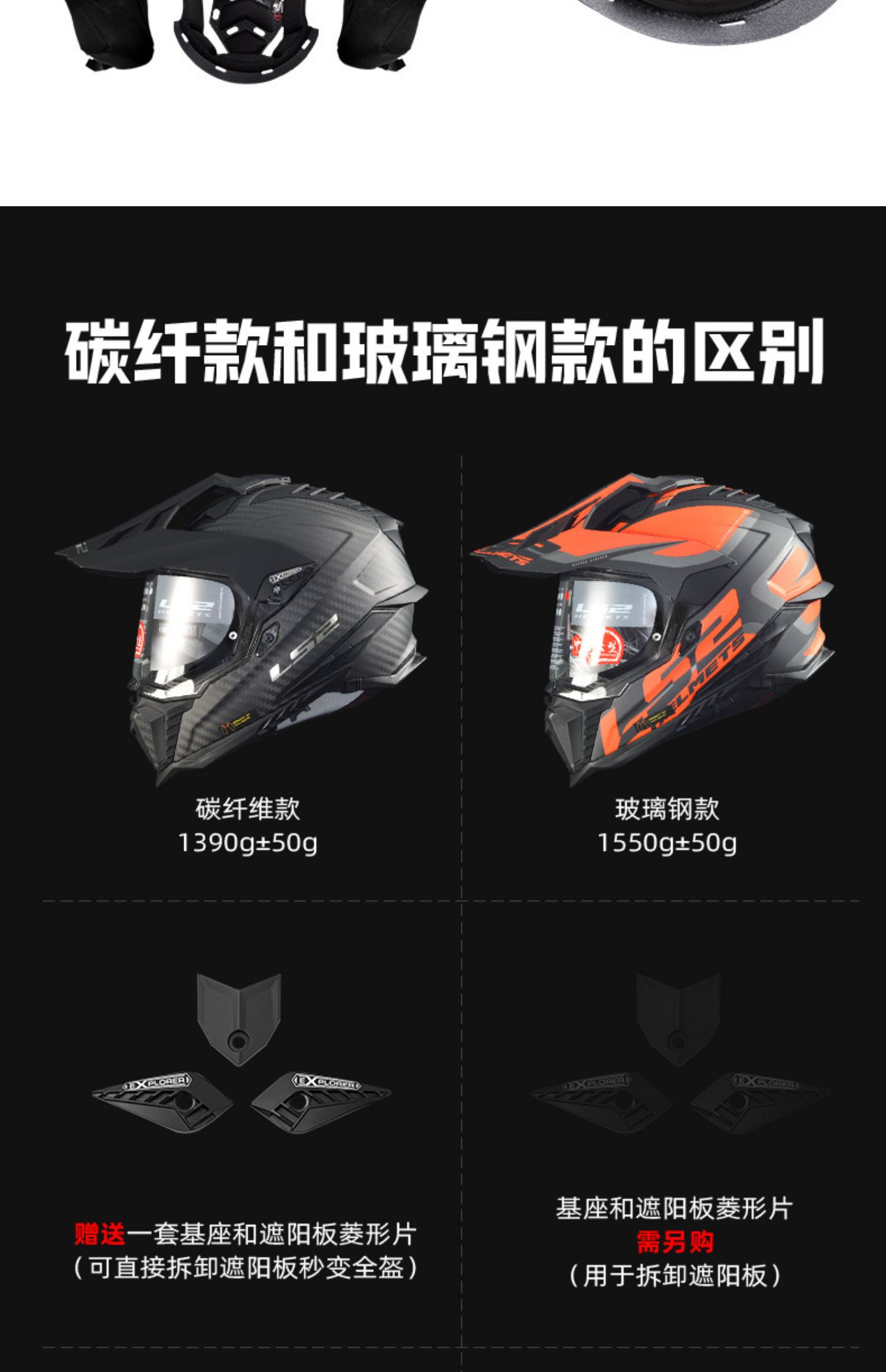 Carbon Fiber Off-Road Rally Motorcycle Helmet Anti-Fog Dual Lens