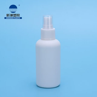 新潮塑胶护肤品包材 120ml按压式喷雾香水圆形塑料瓶源头厂家新品