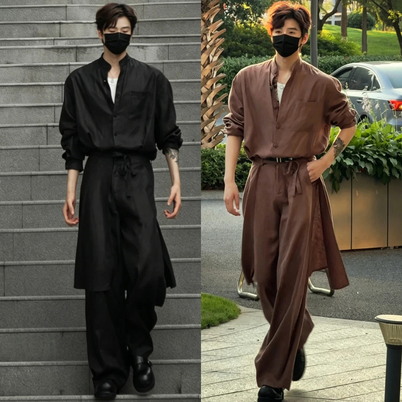 Summer Men's New Trendy Versatile Fashion Set with a High-End Old Money Style, Loose, Comfortable, Lightweight, and Breathable Summer Men's New Trendy Versatile Fashion Set with a High-End Old Money Style, Loose, Comfortable, Lightweight, and Breathable