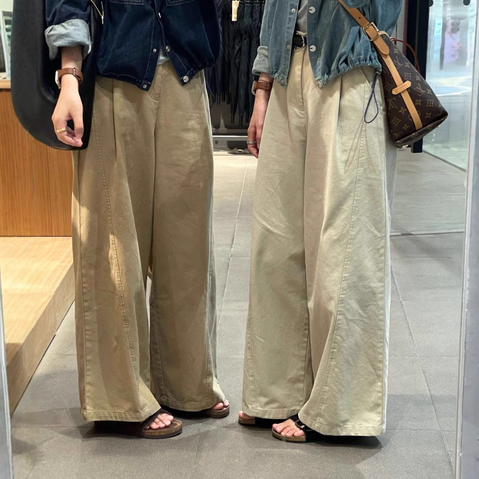 Casual Versatile Wide-Leg Pants for Women with Drape, Loose High-Waisted Slimming High-End Long Pants