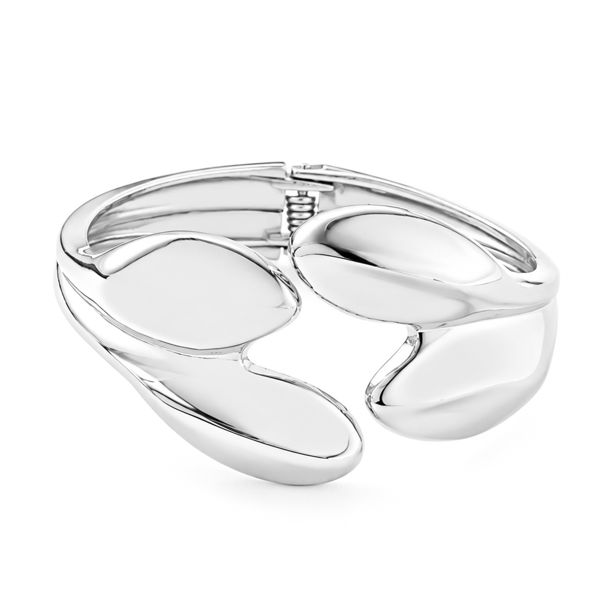 Pulsera Popular Transfronteriza Europea y Americana, Estilo Minimalista INS, Patrón de Onda Irregular, Joyería de Metal Brillante, Accesorios para Mujer