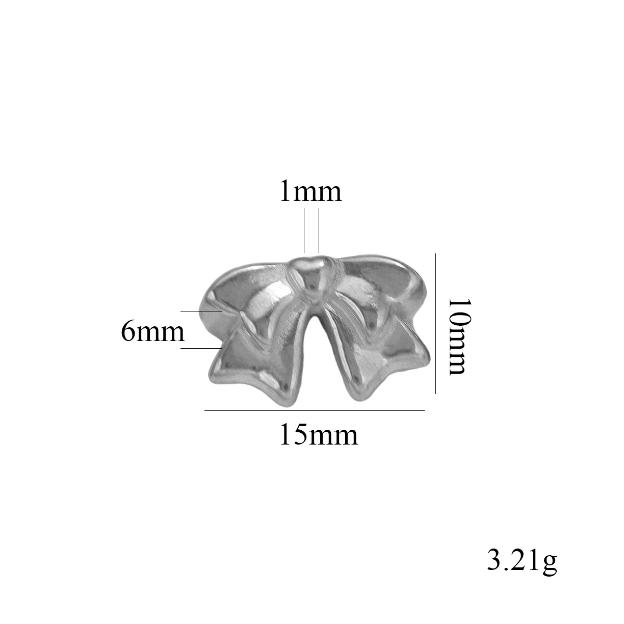 Acero inoxidable transfronterizo agujero recto fundición arco DIY material perlas pendientes para el cabello collar impermeable joyas chapadas en oro