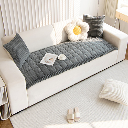 New corduroy sofa cushion autumn and winter simple living room sofa cushion non-slip sofa cover wholesale