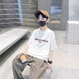 男童夏装短袖洋气t恤男孩中大儿童酷帅气纯棉半袖夏季上衣服潮牌T