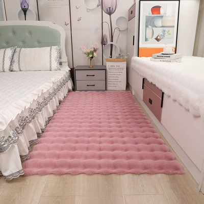 Coffee Table Mat, Car Carpet - sakura-pink-bubble-velvet-thickened-and-encrypted-4545cm