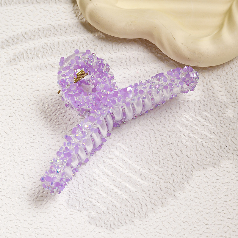 Pinza shark con detalles de diamante imitación – elegante, con cinta decorativa image 14