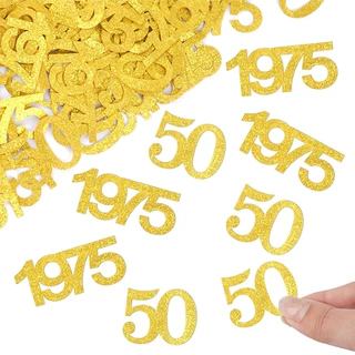 30 40 50 60 70周年结婚纪念生日数字纸屑 派对抛洒纸屑 餐桌装饰